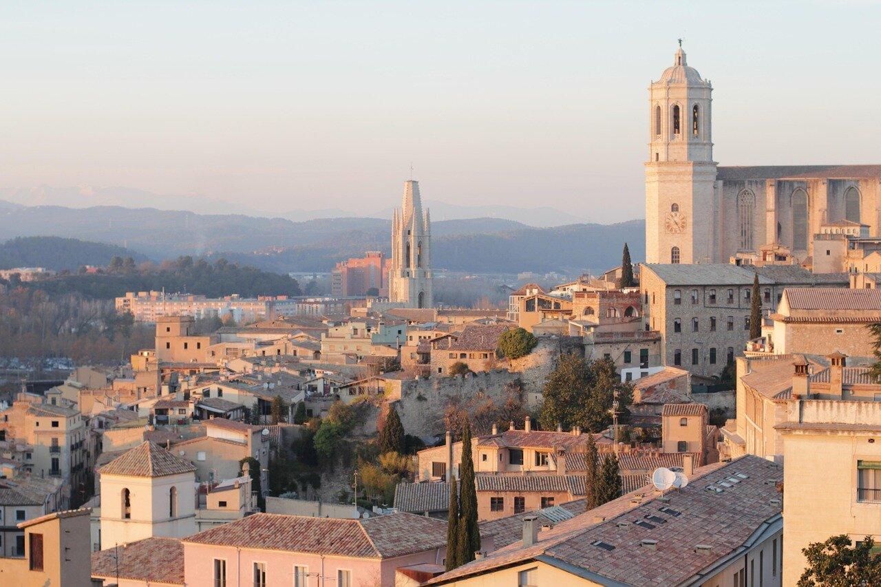 Girona skyline and cathedral