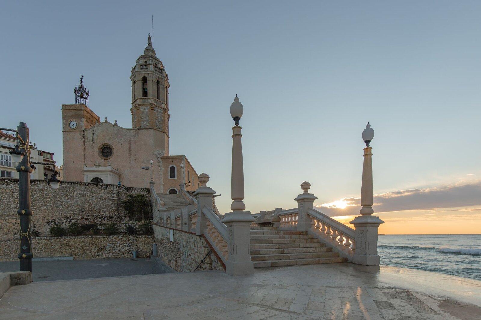 Sitges seafront church