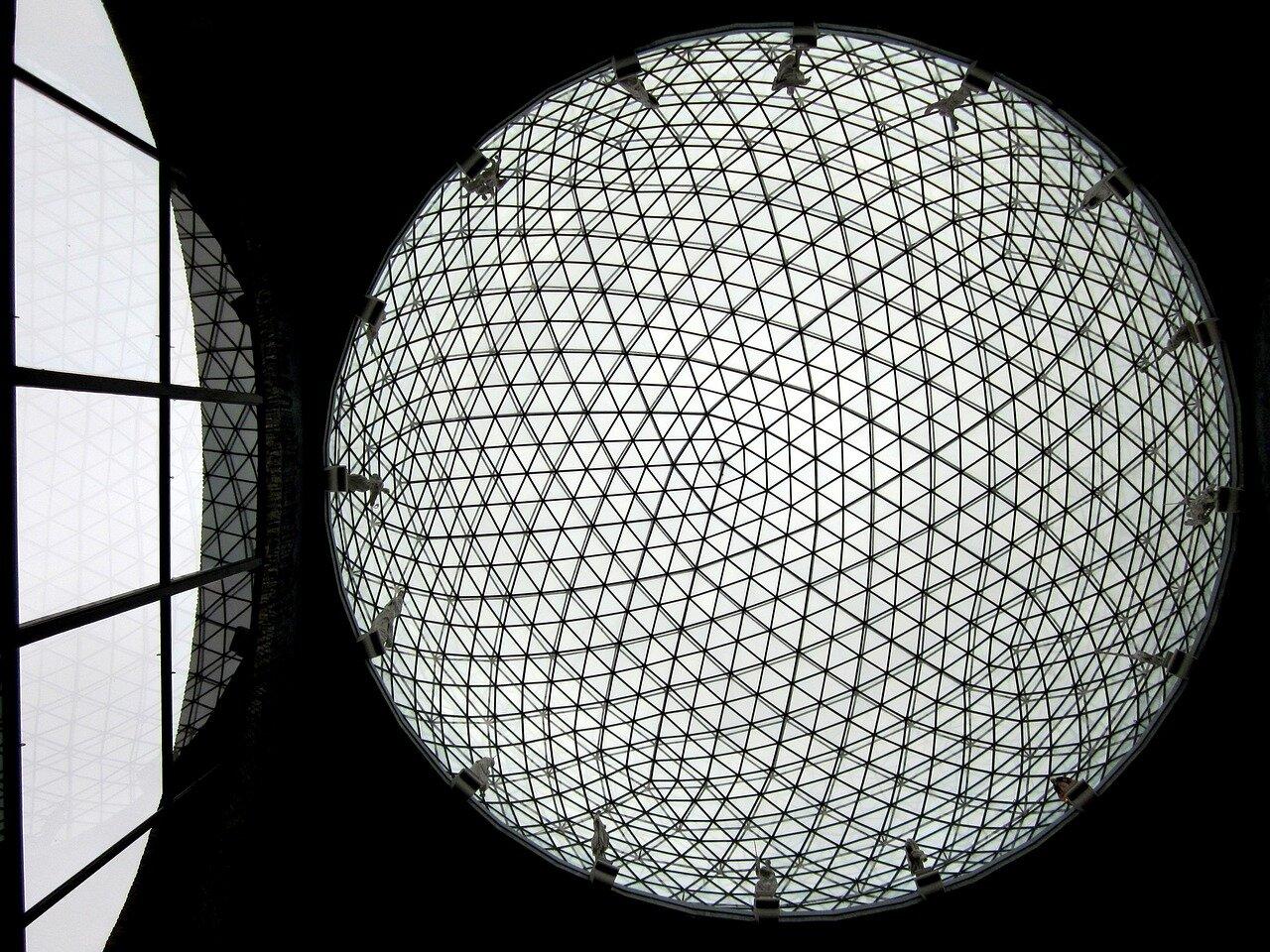 Glass dome of the Dalí Theatre-Museum in Figueres